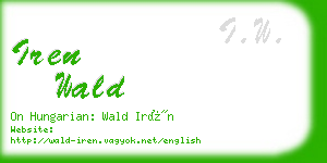 iren wald business card